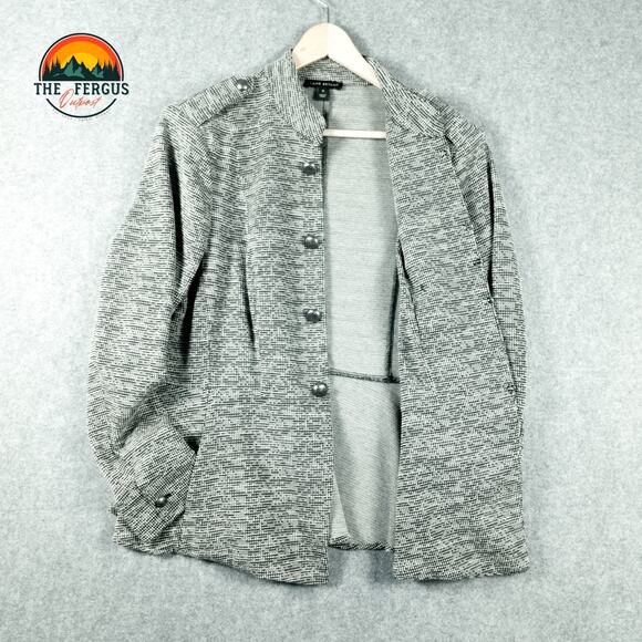 Lane Bryant Captain Jacket Gray Cotton Blend Button Front Women's Plus Size 16 - Picture 3 of 15